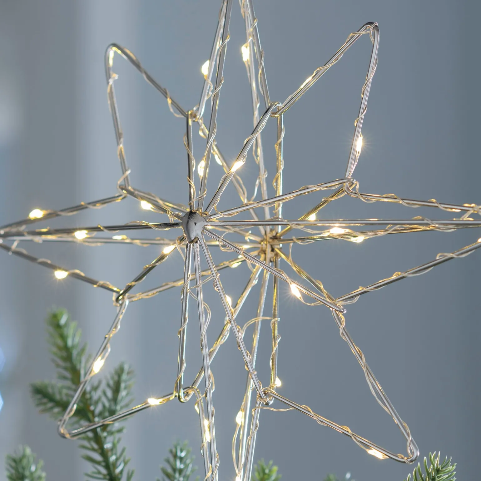 WeRChristmas Pre-Lit 3D North Star Christmas Tree Topper, 37 Cm^ Tree Toppers