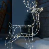 WeRChristmas Pre-Lit 3D Standing Reindeer Silhouette, 87 Cm^ Outdoor Lighted Reindeer