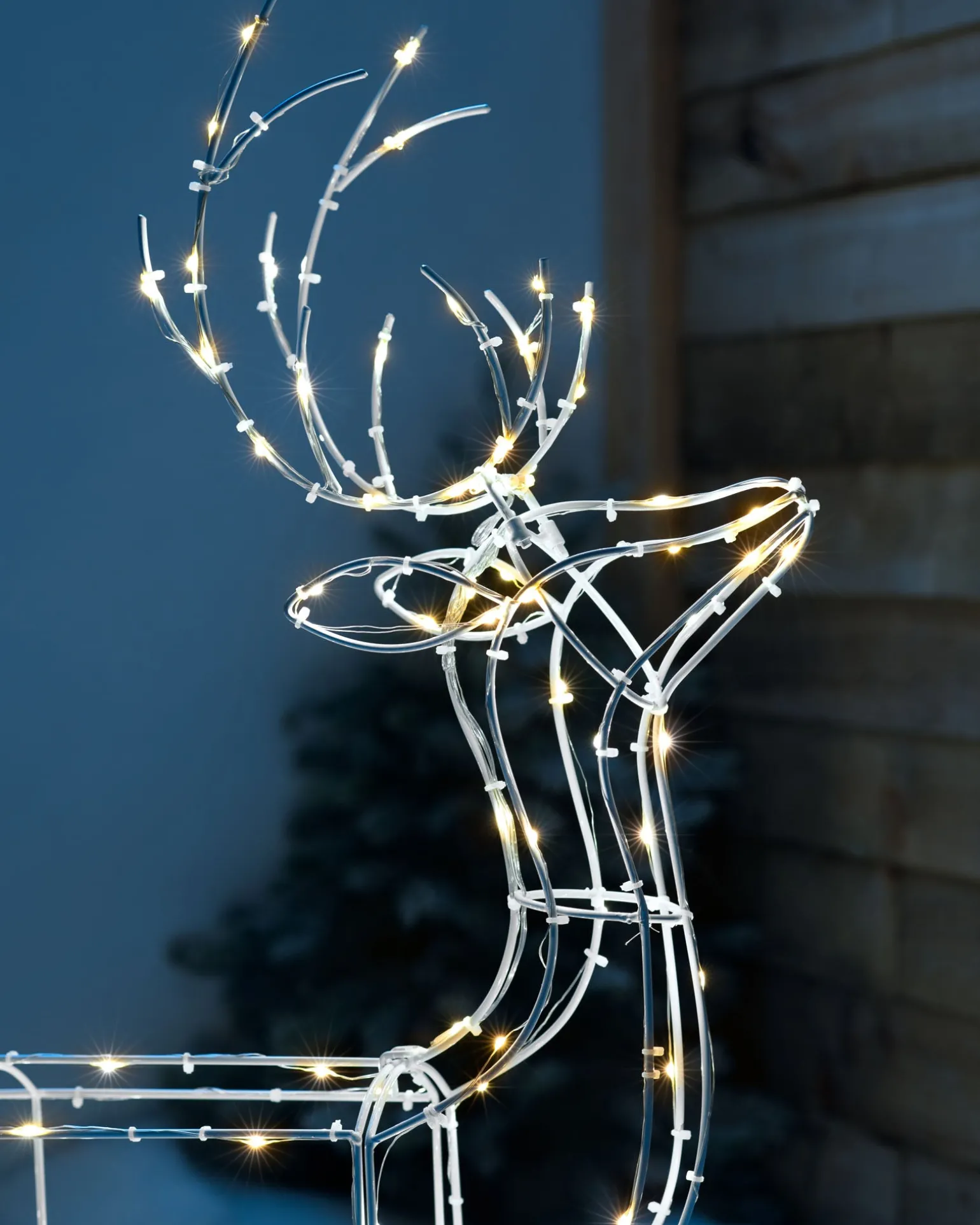 WeRChristmas Pre-Lit 3D Standing Reindeer Silhouette, 87 Cm^ Outdoor Lighted Reindeer
