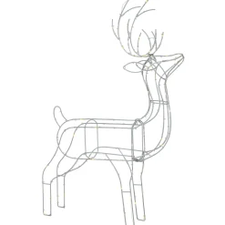 WeRChristmas Pre-Lit 3D Standing Reindeer Silhouette, 87 Cm^ Outdoor Lighted Reindeer