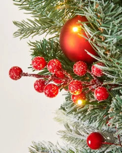 WeRChristmas Pre-Lit Decorated Frosted Wreath, 60 Cm^ Pre Lit Wreaths|Decorated Wreaths