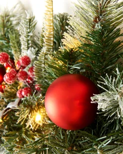 WeRChristmas Pre-Lit Decorated Frosted Garland, 9ft^ Decorated Garlands|Pre Lit Garlands