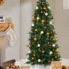 WeRChristmas Pre-Lit Decorated Pop-Up Christmas Tree, Silver & Gold, 6 Ft^ Budget Christmas Trees|Pre Lit Christmas Trees