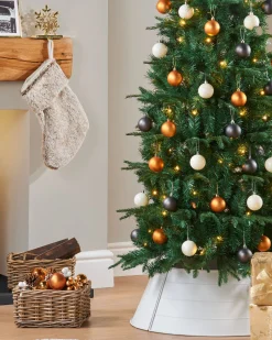 WeRChristmas Pre-Lit Decorated Pop-Up Christmas Tree, Silver & Gold, 6 Ft^ Budget Christmas Trees|Pre Lit Christmas Trees