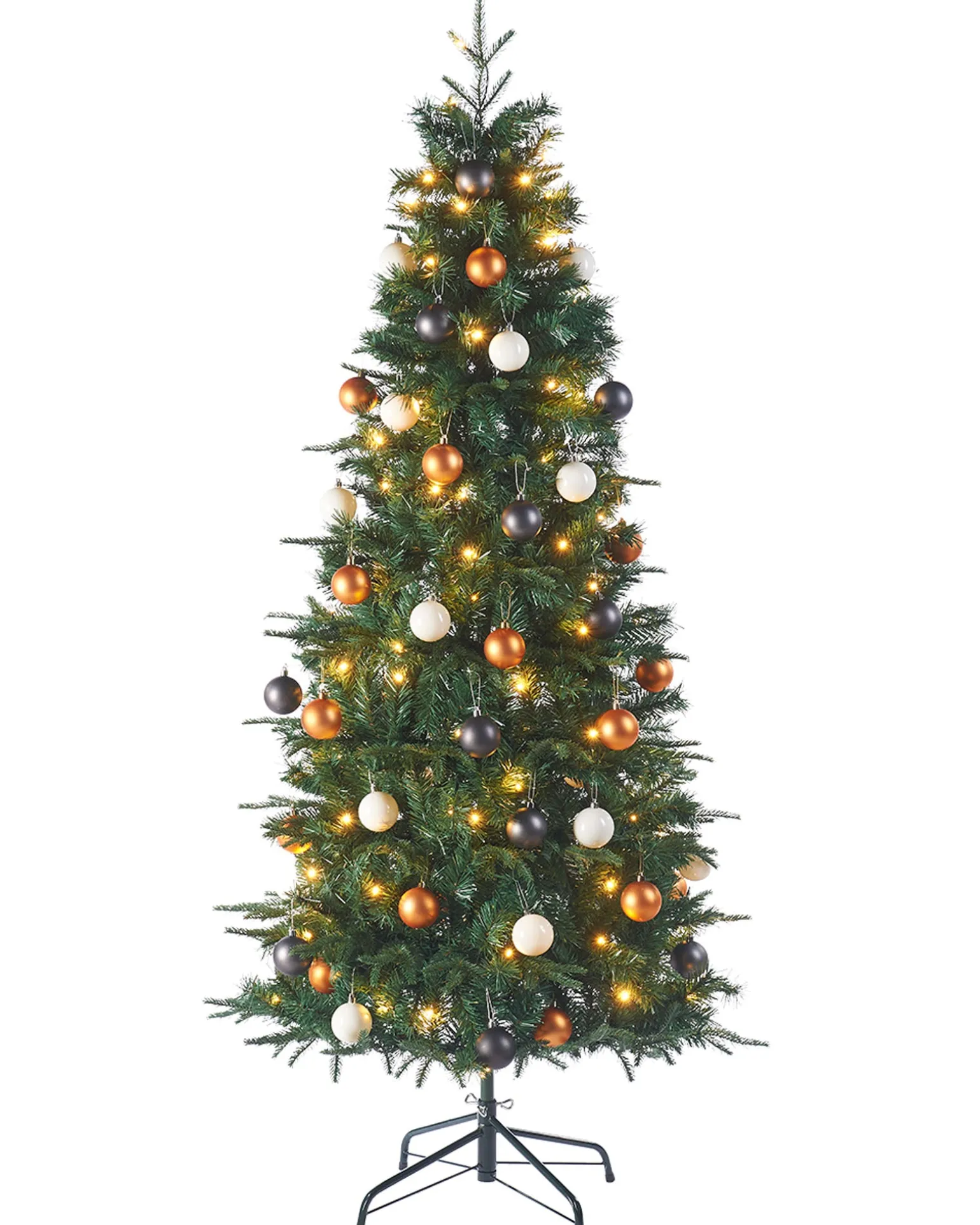 WeRChristmas Pre-Lit Decorated Pop-Up Christmas Tree, Silver & Gold, 6 Ft^ Budget Christmas Trees|Pre Lit Christmas Trees