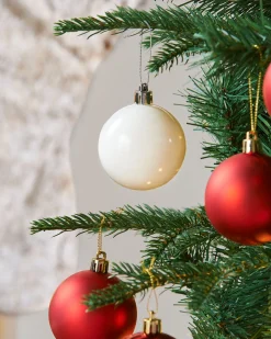 WeRChristmas Pre-Lit Decorated Pop-Up Christmas Tree, Red & White, 6 Ft^ Budget Christmas Trees|Pre Lit Christmas Trees