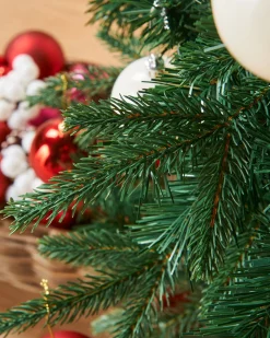 WeRChristmas Pre-Lit Decorated Pop-Up Christmas Tree, Red & White, 6 Ft^ Budget Christmas Trees|Pre Lit Christmas Trees