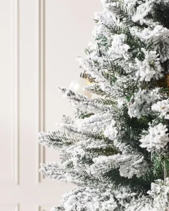 WeRChristmas Pre-Lit Decorated Snow Flocked Pop-Up Christmas Tree, 6 Ft^ Budget Christmas Trees|Snow Flocked Christmas Trees