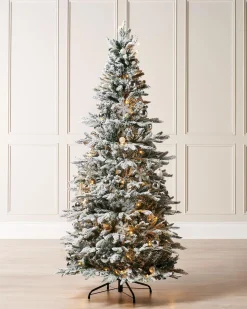 WeRChristmas Pre-Lit Decorated Snow Flocked Pop-Up Christmas Tree, 6 Ft^ Budget Christmas Trees|Snow Flocked Christmas Trees