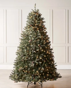 WeRChristmas Pre-Lit Decorated Snow Flocked Christmas Tree, 7 Ft^ Snow Flocked Christmas Trees|Pre Lit Christmas Trees