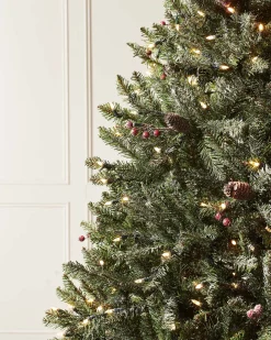 WeRChristmas Pre-Lit Decorated Snow Flocked Christmas Tree, 7 Ft^ Snow Flocked Christmas Trees|Pre Lit Christmas Trees