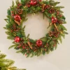 WeRChristmas Pre-Lit Decorated Wreath, Apples & Cinnamon Sticks, 76 Cm^ Decorated Wreaths|Pre Lit Wreaths