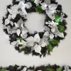 WeRChristmas Pre-Lit Decorated Wreath, Black/Silver, 60 Cm^ Decorated Wreaths|Pre Lit Wreaths