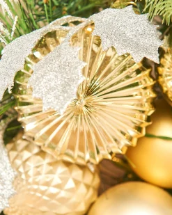 WeRChristmas Pre-Lit Decorated Wreath, Silver/Champagne/Gold, 76 Cm^ Pre Lit Wreaths
