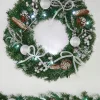 WeRChristmas Pre-Lit Decorated Wreath, Silver Ice, 60 Cm^ Decorated Wreaths|Pre Lit Wreaths