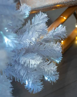 WeRChristmas Pre-Lit Deluxe White Pine Multi-Function Christmas Tree, 6 Ft^ Premium Christmas Trees|Budget Christmas Trees
