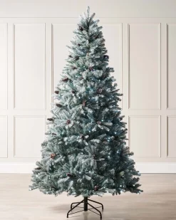 WeRChristmas Pre-Lit Edwardian Spruce Multi-Function Christmas Tree, 6 Ft^ Premium Christmas Trees|Snow Flocked Christmas Trees