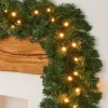 WeRChristmas Pre-Lit Extra Thick Multi-Functional Pine Garland, 9 Ft^ Pre Lit Garlands