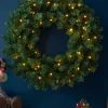 WeRChristmas Pre-Lit Extra Thick Wreath, 76 Cm^ Plain Wreaths|Pre Lit Wreaths