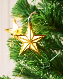 WeRChristmas Pre-Lit Fibre Optic Christmas Tree With Stars, 5 Ft^ Premium Christmas Trees|Budget Christmas Trees