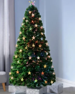 WeRChristmas Pre-Lit Fibre Optic Christmas Tree With Tree Topper, 5 Ft^ Budget Christmas Trees|Fibre Optic Christmas Trees