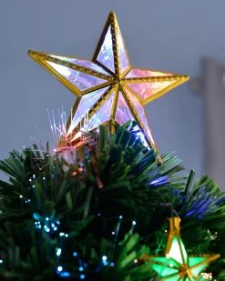 WeRChristmas Pre-Lit Fibre Optic Christmas Tree With Tree Topper, 5 Ft^ Budget Christmas Trees|Fibre Optic Christmas Trees