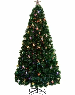 WeRChristmas Pre-Lit Fibre Optic Christmas Tree With Tree Topper, 7 Ft^ Budget Christmas Trees|Fibre Optic Christmas Trees