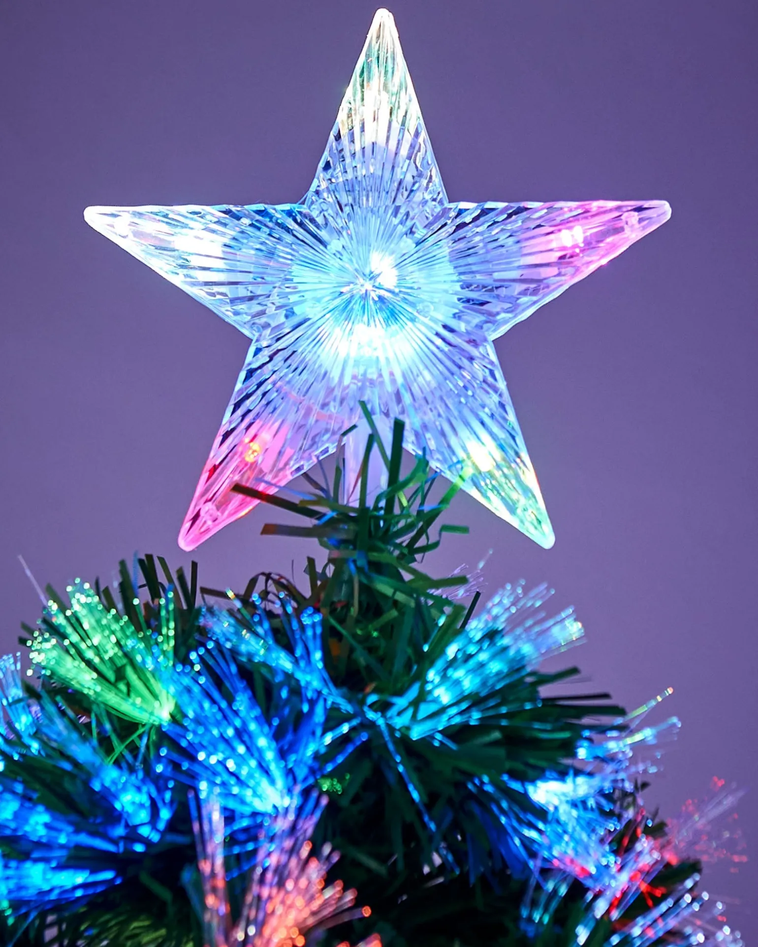 WeRChristmas Pre-Lit Fibre Optic Christmas Tree With Tree Topper, 7 Ft^ Budget Christmas Trees|Fibre Optic Christmas Trees