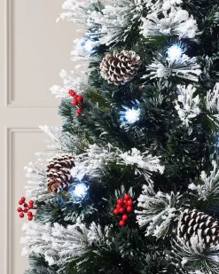 WeRChristmas Pre-Lit Fibre Optic Frosted Christmas Tree With Tree Topper, 5 Ft^ Budget Christmas Trees|Fibre Optic Christmas Trees