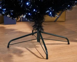 WeRChristmas Pre-Lit Fibre Optic Slim Black Christmas Tree, 6 Ft^ Budget Christmas Trees|Fibre Optic Christmas Trees