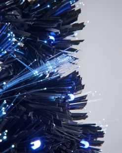 WeRChristmas Pre-Lit Fibre Optic Slim Black Christmas Tree, 6 Ft^ Budget Christmas Trees|Fibre Optic Christmas Trees
