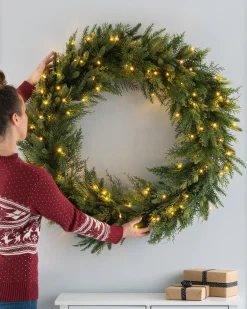 WeRChristmas Pre-Lit Fir Wreath, 1 M^ Extra Large Wreaths|Plain Wreaths