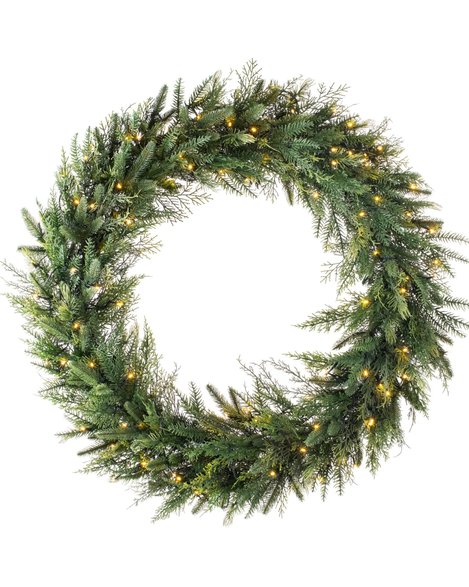 WeRChristmas Pre-Lit Fir Wreath, 1 M^ Extra Large Wreaths|Plain Wreaths