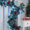 WeRChristmas Pre-Lit Frosted Decorated Garland, 9 Ft^ Snow Flocked Garlands|Decorated Garlands