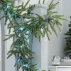 WeRChristmas Pre-Lit Frosted Fir Garland, 9 Ft^ Snow Flocked Garlands|Decorated Garlands