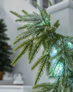 WeRChristmas Pre-Lit Frosted Fir Garland, 9 Ft^ Snow Flocked Garlands|Decorated Garlands