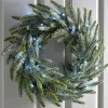 WeRChristmas Pre-Lit Frosted Fir Wreath, 50 Cm^ Plain Wreaths|Pre Lit Wreaths