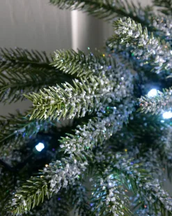 WeRChristmas Pre-Lit Frosted Fir Wreath, 50 Cm^ Plain Wreaths|Pre Lit Wreaths