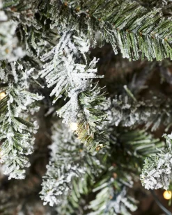 WeRChristmas Pre-Lit Full Bodied Snow Flocked Christmas Tree, 7 Ft^ Snow Flocked Christmas Trees|Pre Lit Christmas Trees