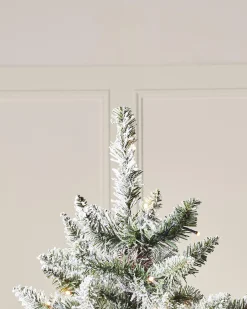 WeRChristmas Pre-Lit Full Bodied Snow Flocked Christmas Tree, 7 Ft^ Snow Flocked Christmas Trees|Pre Lit Christmas Trees