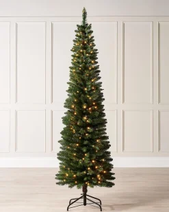 WeRChristmas Pre-Lit Green Pencil Christmas Tree, 6.5 Ft^ Budget Christmas Trees|Pre Lit Christmas Trees