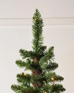 WeRChristmas Pre-Lit Green Pencil Christmas Tree, 6.5 Ft^ Budget Christmas Trees|Pre Lit Christmas Trees