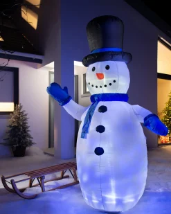 WeRChristmas Pre-Lit Inflatable Animated Snowman, 6 Ft^ Christmas Characters|Inflatables