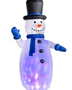 WeRChristmas Pre-Lit Inflatable Animated Snowman, 6 Ft^ Christmas Characters|Inflatables