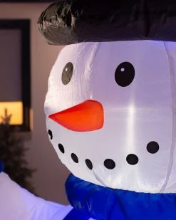 WeRChristmas Pre-Lit Inflatable Animated Snowman, 6 Ft^ Christmas Characters|Inflatables