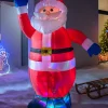 WeRChristmas Pre-Lit Inflatable Animated Santa, 6 Ft^ Christmas Characters|Inflatables