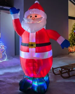 WeRChristmas Pre-Lit Inflatable Animated Santa, 6 Ft^ Christmas Characters|Inflatables