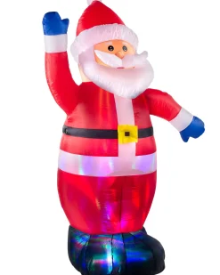WeRChristmas Pre-Lit Inflatable Animated Santa, 6 Ft^ Christmas Characters|Inflatables