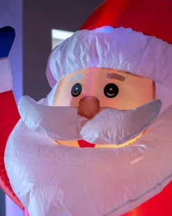 WeRChristmas Pre-Lit Inflatable Animated Santa, 6 Ft^ Christmas Characters|Inflatables