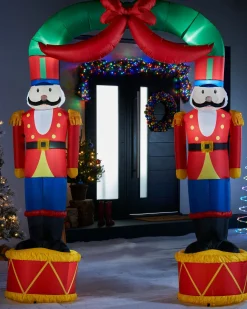 WeRChristmas Pre-Lit Inflatable Nutcracker Arch, 8 Ft^ Inflatables
